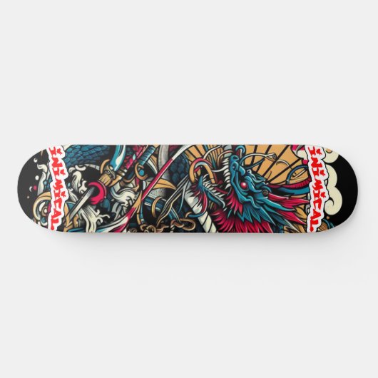 Inimical Japans Abstract Persoonlijk Skateboard (Horizontaal)