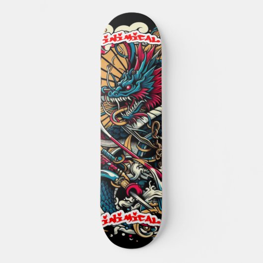 Inimical Japans Abstract Persoonlijk Skateboard (Voorkant)