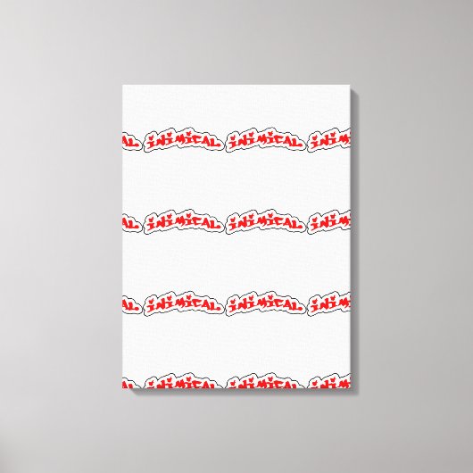Inimical Logo Stretted Canvas Print (Voorkant)