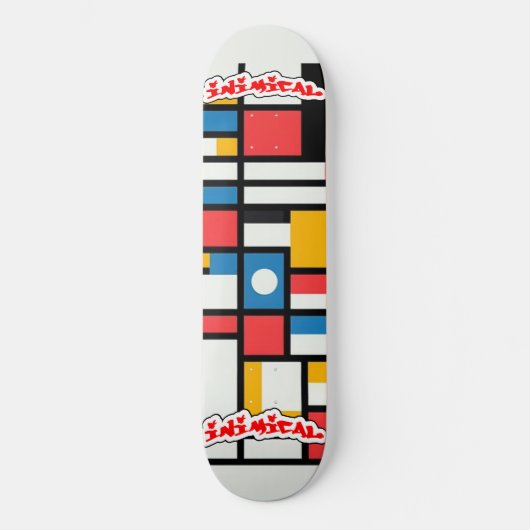 Inimical Mondriaan Persoonlijk Skateboard (Voorkant)