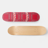 Inimical Red Paisley Persoonlijk Skateboard (Horizontaal)