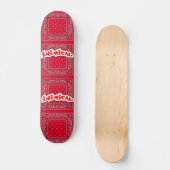 Inimical Red Paisley Persoonlijk Skateboard (Voorkant)