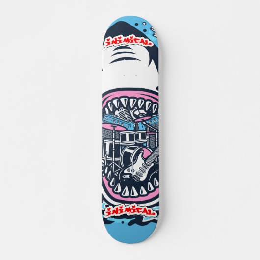Inimical Rock and Roll Shark Persoonlijk Skateboard (Voorkant)