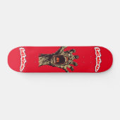 Inimical schreeuwende hand rood persoonlijk skateboard (Horizontaal)
