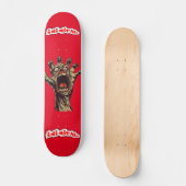 Inimical schreeuwende hand rood persoonlijk skateboard (Voorkant)
