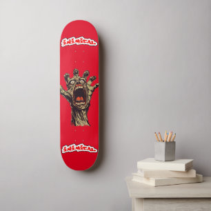 Inimical schreeuwende hand rood persoonlijk skateboard