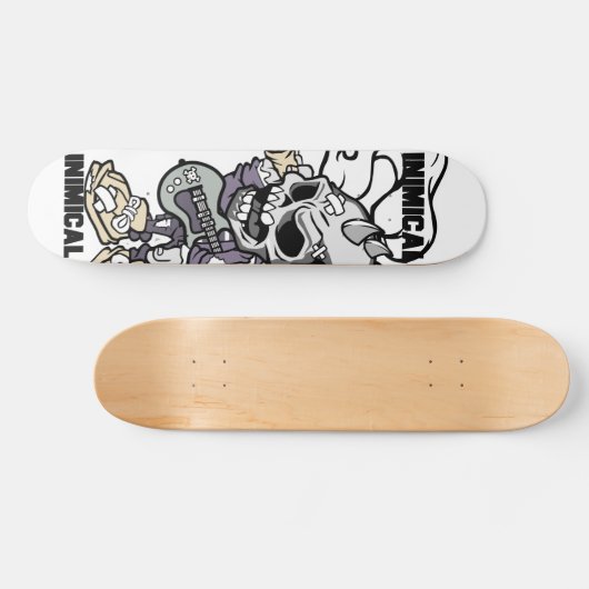 Inimical Skull Punker Persoonlijk Skateboard (Horizontaal)