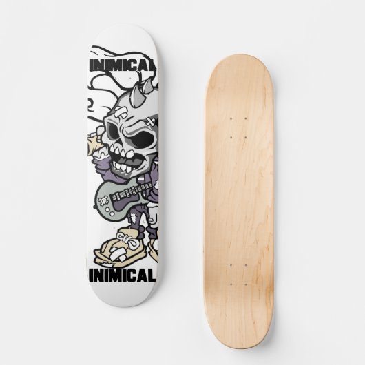 Inimical Skull Punker Persoonlijk Skateboard (Voorkant)