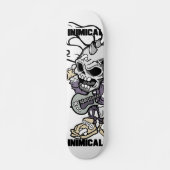 Inimical Skull Punker Persoonlijk Skateboard (Voorkant)