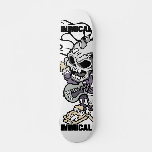 Inimical Skull Punker Persoonlijk Skateboard (Voorkant)
