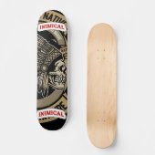 Inimical True West Native American Headdress Skull Persoonlijk Skateboard (Voorkant)