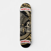Inimical True West Native American Headdress Skull Persoonlijk Skateboard (Voorkant)