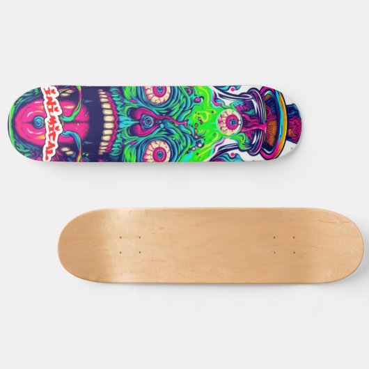 Inimieke groene stress persoonlijk skateboard (Horizontaal)