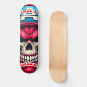 Inimieke rode schedel persoonlijk skateboard (Voorkant)