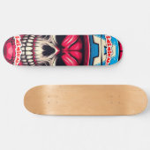 Inimieke rode schedel persoonlijk skateboard (Horizontaal)