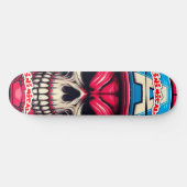 Inimieke rode schedel persoonlijk skateboard (Horizontaal)