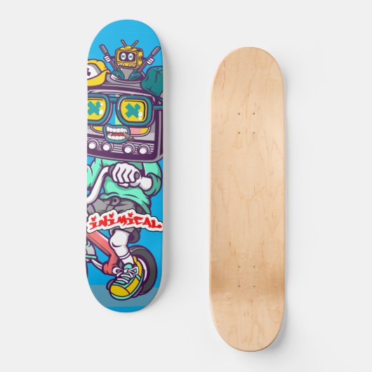 Inimisch Boxhead Persoonlijk Skateboard (Voorkant)