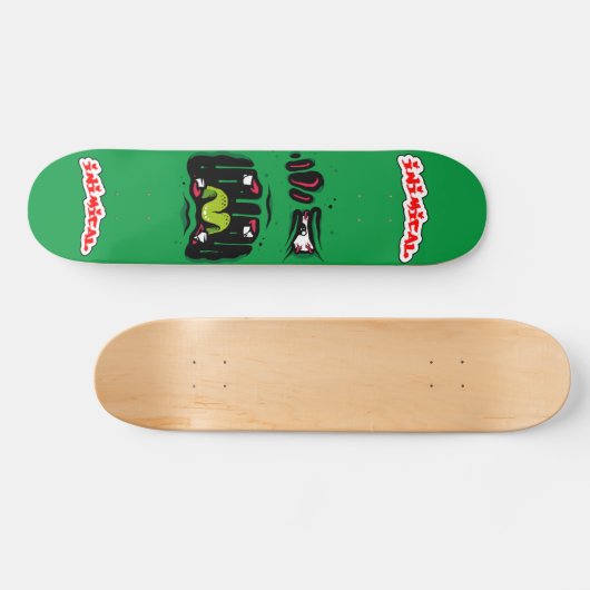 Inimisch monstergezicht persoonlijk skateboard (Horizontaal)