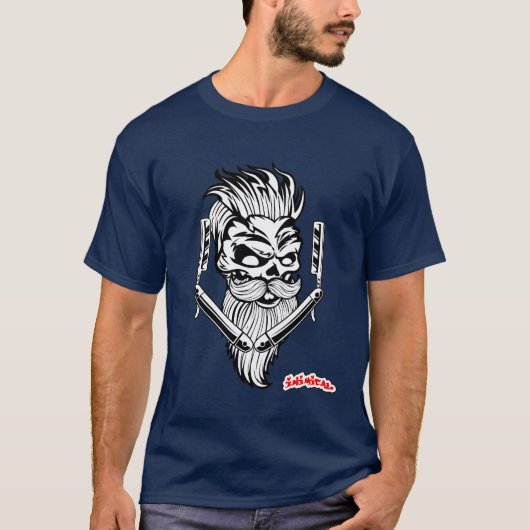 Inimische Barber Skull T-shirt (Voorkant)
