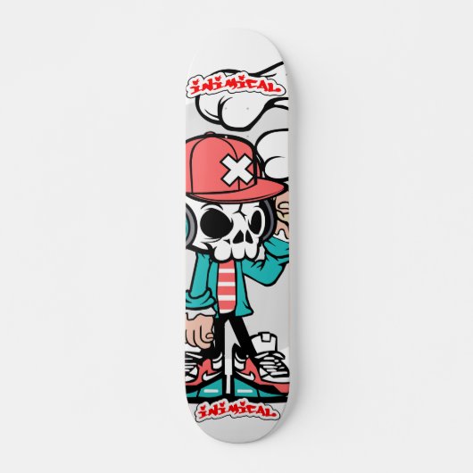 Inimische schedel Boi Persoonlijk Skateboard (Voorkant)