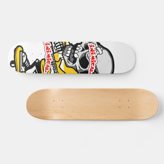 Inimische schedel Skater Skateboard Deck (Horizontaal)