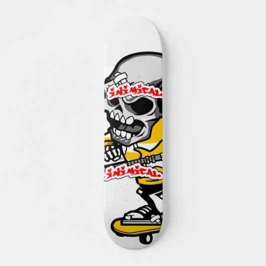 Inimische schedel Skater Skateboard Deck (Voorkant)