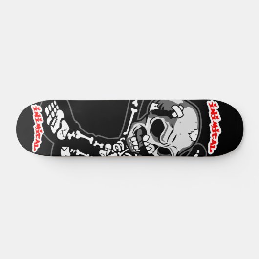 Inimische schedel Skeletspier Persoonlijk Skateboard (Horizontaal)