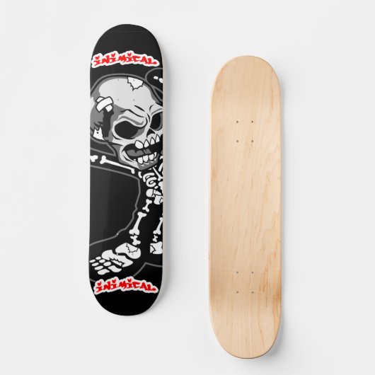 Inimische schedel Skeletspier Persoonlijk Skateboard (Voorkant)