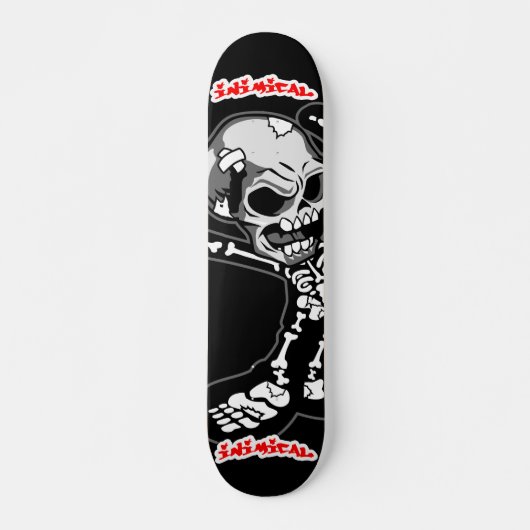 Inimische schedel Skeletspier Persoonlijk Skateboard (Voorkant)