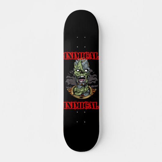 Inimische Zombie Skull Persoonlijk Skateboard (Voorkant)