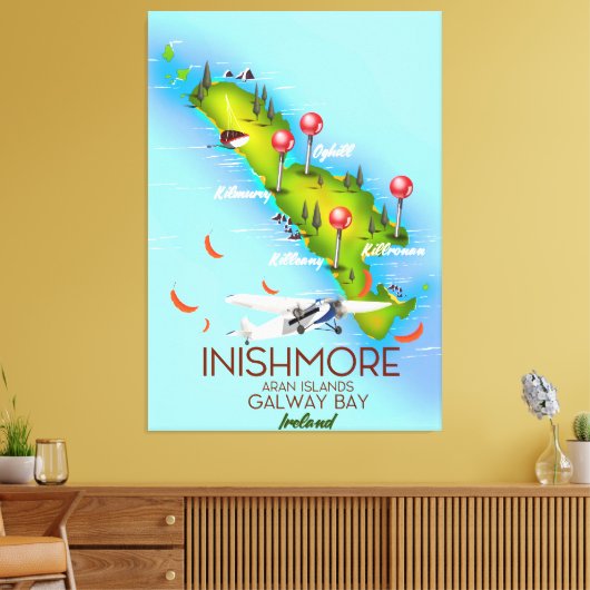 Inishmore Aran Islands Galway Bay Ierland Canvas Afdruk (Insitu (Woonkamer))