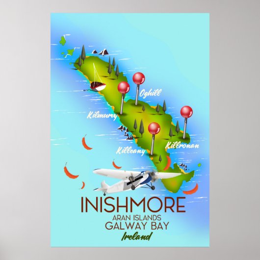 Inishmore Aran Islands Galway Bay Ierland Poster (Voorkant)