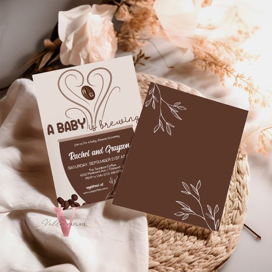 Initiaal A Baby is een uitnodiging voor een koffie