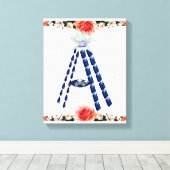 Initiaal A Canvas Afdruk (Insitu (Houten vloer))