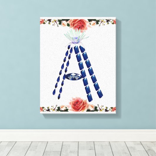 Initiaal A Canvas Afdruk (Insitu (Houten vloer))