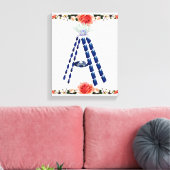 Initiaal A Canvas Afdruk (Insitu (Woonkamer))