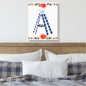 Initiaal A Canvas Afdruk (Insitu (Slaapkamer))