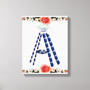 Initiaal A Canvas Afdruk