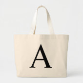 Initiaal A Jumbo Canvas tas (Voorkant)