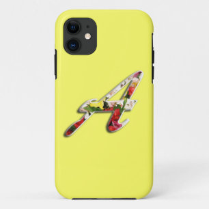 Initiaal A Monogram I-Telefoon 5 Hoesjes Floral on