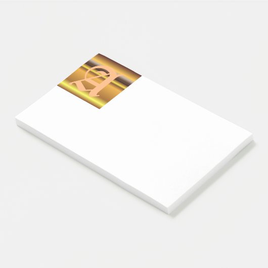 Initiaal A Monogram PostIt Nota's Post-it® Notes (Schuin)