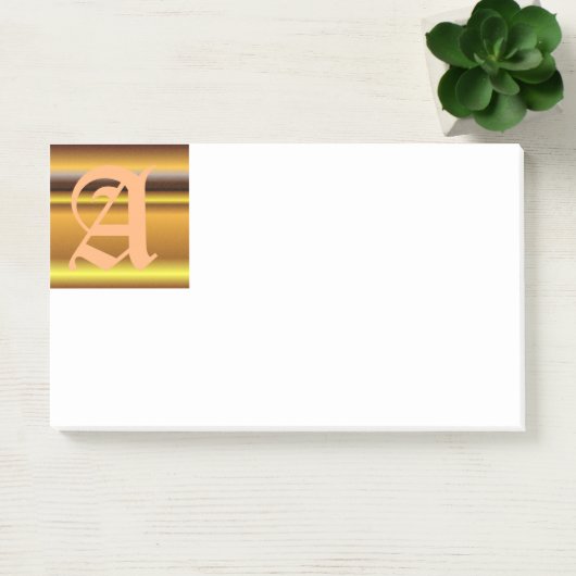 Initiaal A Monogram PostIt Nota's Post-it® Notes (Kantoor)