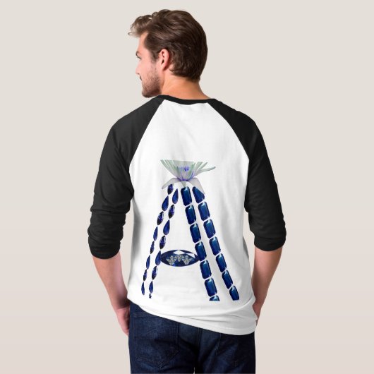 Initiaal A T-shirt (Achterkant volledig)