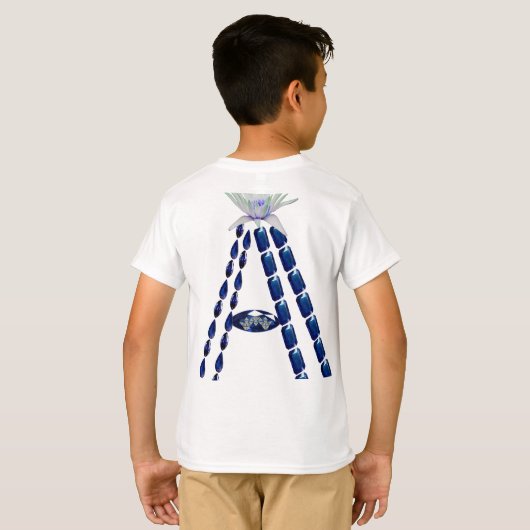 Initiaal A T-shirt (Achterkant volledig)