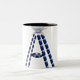 Initiaal A Tweekleurige Koffiemok