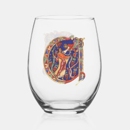 Initiaal A Wijnglas Zonder Voet