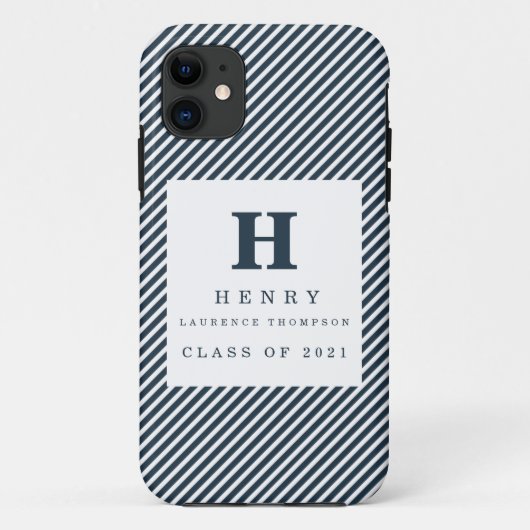INITIAAL AFSTUDEREN blauw Case-Mate iPhone Case (Achterkant)