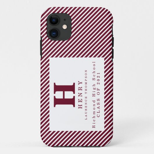 INITIAAL AFSTUDEREN Hoesje-Mate iPhone CASE (Achterkant)