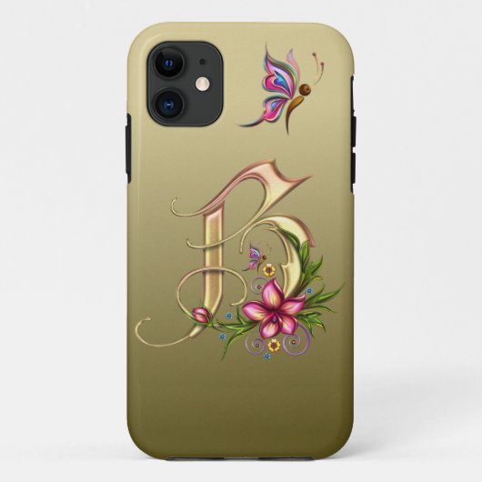 Initiaal B Hoesje-Mate Tough Apple iPhone 11 Hoesj Case-Mate iPhone Case (Achterkant)