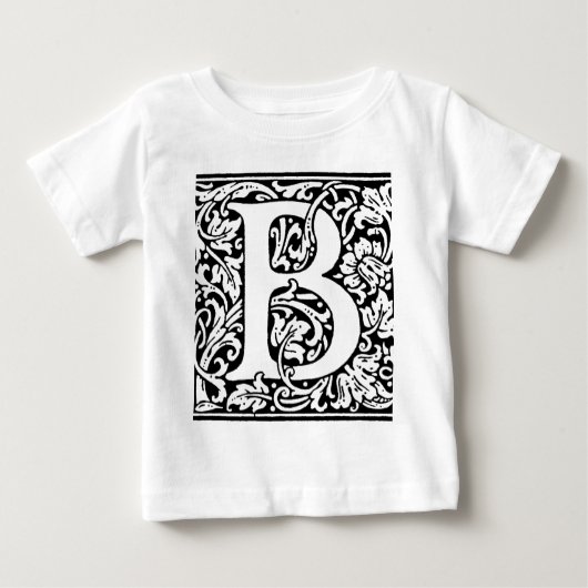Initiaal B Monogram. Gepersonaliseerd Naam Floral  (Voorkant)